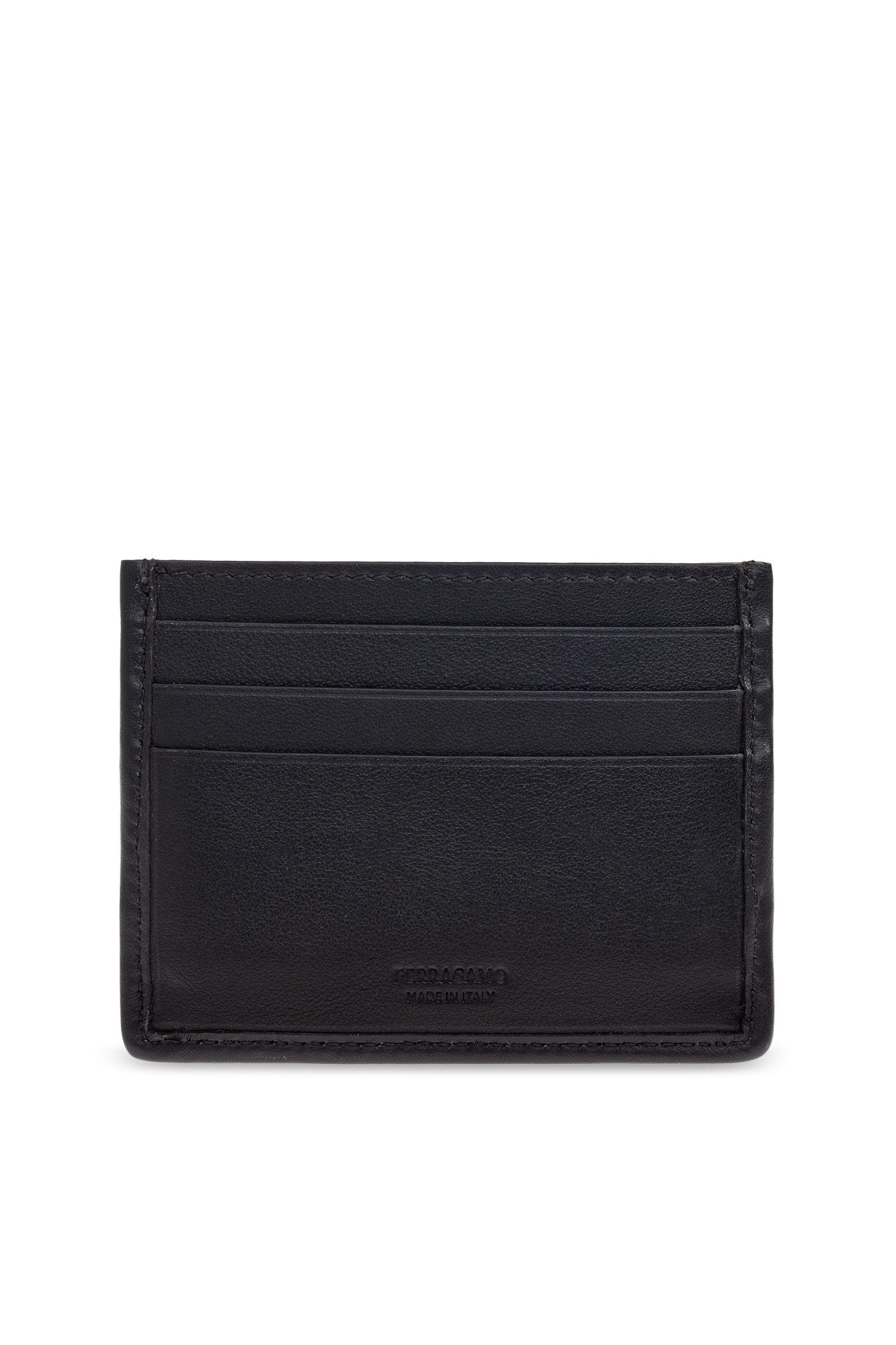 Black Leather card holder FERRAGAMO - Vitkac AS
